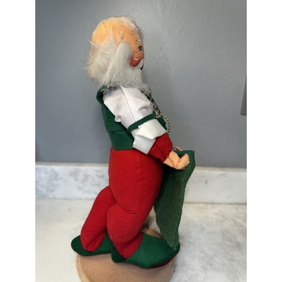 Annalee Mobilitee Doll 18" Santa Claus Christmas Card Holder with Sack 1995 - Picture 9 of 16